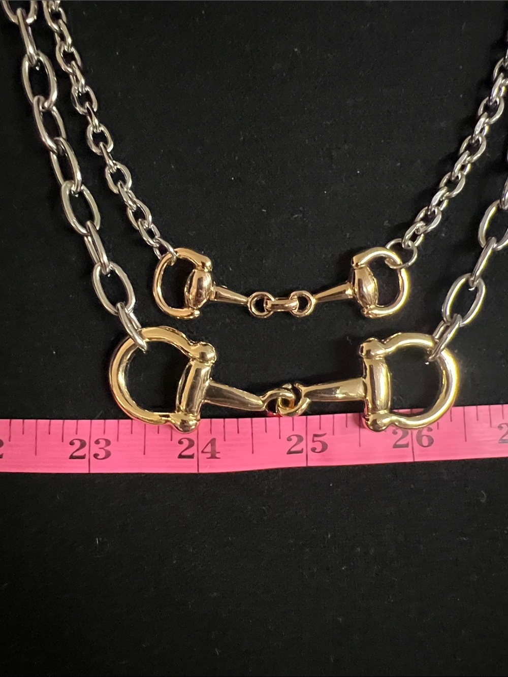 Two-Tone Horsebit Jewelry - Necklace, bracelet or bag charm, your choice! - Picture 2 of 7